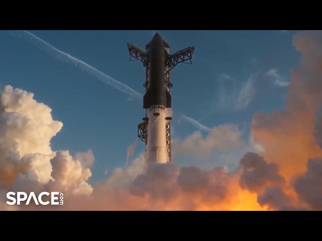 Blastoff! SpaceX Starship launches to orbit for first time, booster splashes down