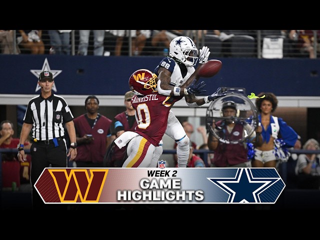 Лучшие моменты матча Washington Commanders против Dallas Cowboys | 2-я неделя сезона NFL 2026