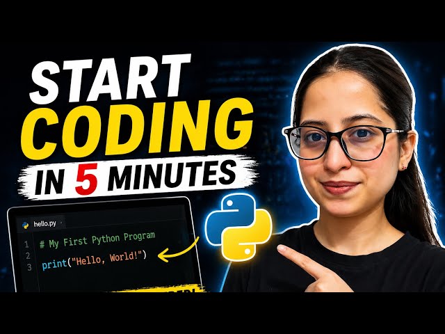 Python for Beginners (Start Coding in 5 Minutes) 🚀 | No Experience Needed