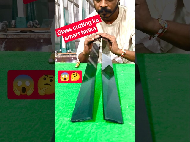 😱 Smart way to cut glass |🤔 Glass cutting tutorial video ✅