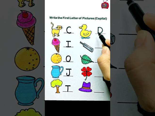 Write the First Letter ✏️ | Picture Words | ABC Learning