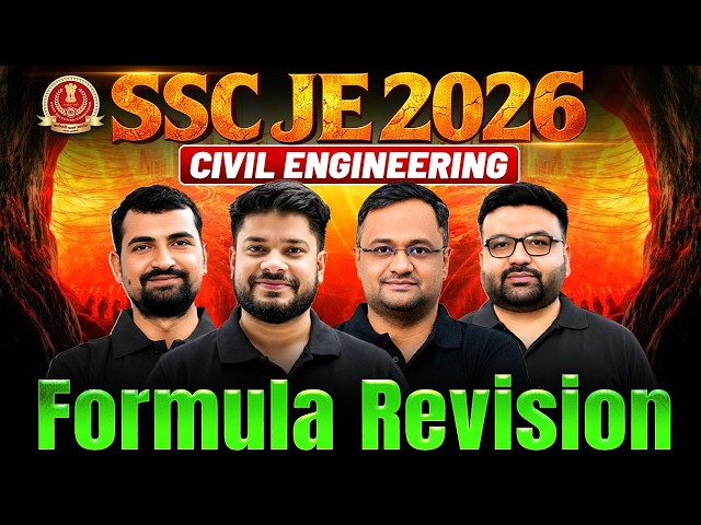 SSC JE CBT 1 Civil Engineering | SSC JE ALL CIVIL ENGINEERING FORMULA REVISION In 1 Class