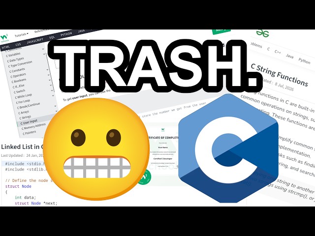 The PROBLEM with C Tutorials