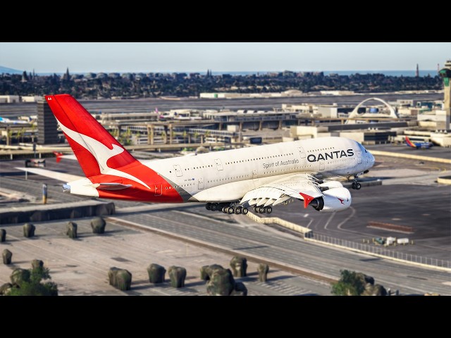 MSFS 2024 A380 | Melbourne to Los Angeles Full Flight | Qantas A380