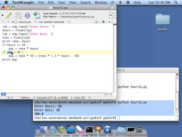 Python for Informatics: Exercise 3.1
