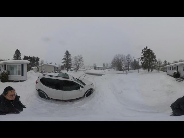 "Man in snowfall" in Fredericton, NB, CA