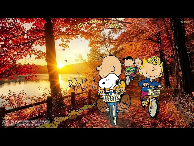 [𝐩𝐥𝐚𝐲𝐥𝐢𝐬𝐭] Happy Autumn Morning with Snoopy 🍁☀️ Vintage Jazz for Coffee, Study & a Fresh Start