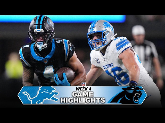 Detroit Lions vs Carolina Panthers Game Highlights | 2026 NFL Season Week 4