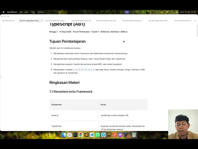 Sesi 1   Lingkungan Pengembangan + TypeScript dasar
