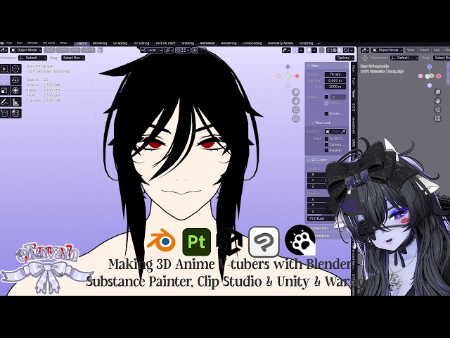 Making 3D Anime VRChat/Vtuber Avatar! Sebstian from Black Butler! ~