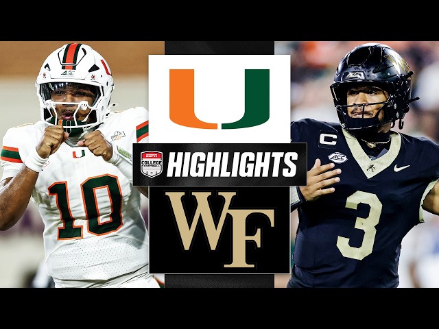 Miami Hurricanes vs. Wake Forest Demon Deacons | Full Game Highlights | ESPN College Football