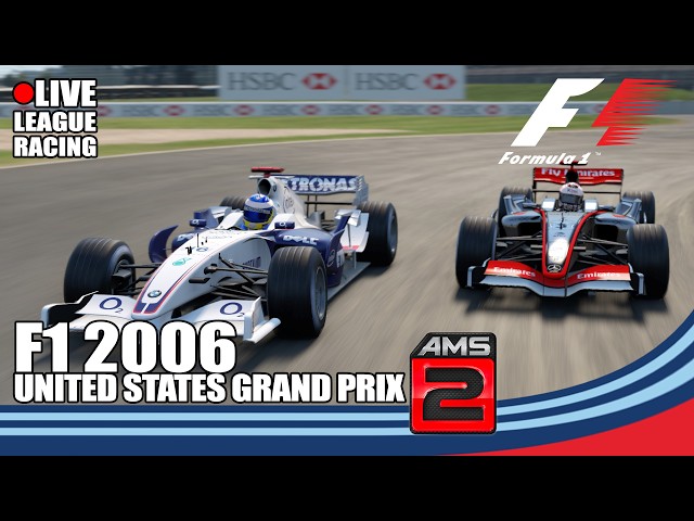 🔴LIVE League Racing | AMS2 | 2006 RPM F1 Championship | United States Grand Prix