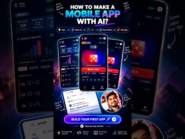I Built a Mobile App Using AI 🤯 | Stitch AI + React Native #fabricjs #indiehackers #heystack
