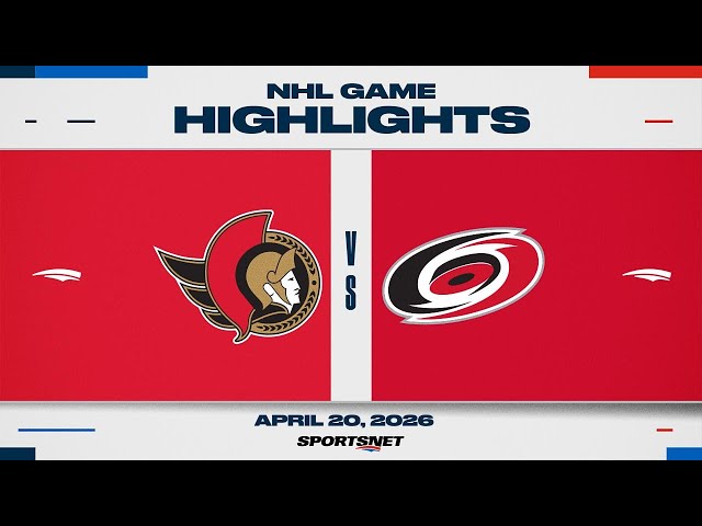 NHL Game 2 Highlights | Senators vs. Hurricanes - April 20, 2026