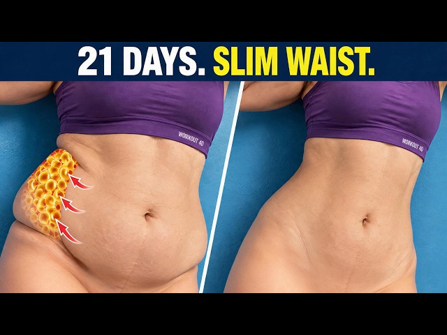 Day 1 of 6 | Waist + Love Handles Workout at the Wall | 17 Min Low Impact