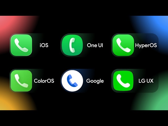 iOS vs One UI vs Google vs HyperOS vs ColorOS vs LG icons