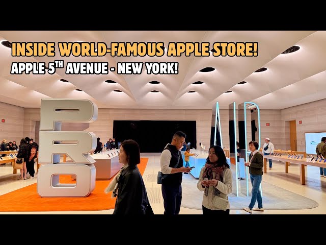 World-Famous Apple Store – Apple 5th Avenue New York Full 4K Tour | iPhone 17 Pro Max & iPhone Air