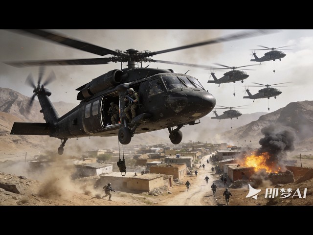 High-Octane Raid! 10 Helicopters Storm a Village as Special Forces Rescue Hostages!