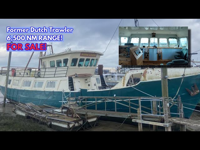 £125k Retired Dutch Steel LIVEABOARD TRAWLER For Sale!