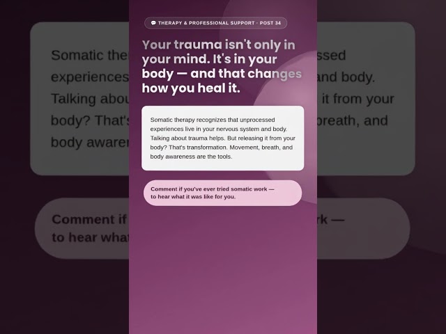 Somatic Therapy Basics