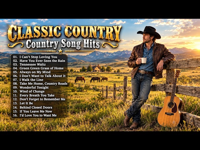 Classic Country Music Timeless 60s, 70s, 80s - Take Me Home Country Roads, Let It Be, Livin' On Love