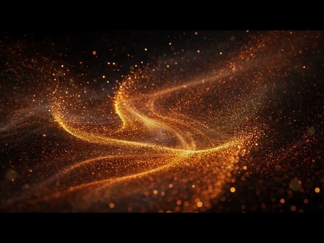 Golden Dust Particle Wave Seamless Loop 4K No Copyright