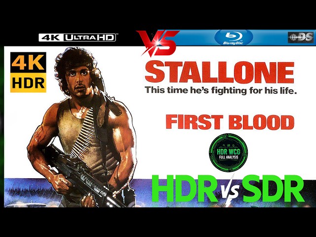 HDR vs SDR — Dolby Vision, WCG Analysis REVIEW |  Rambo First Blood 1982 UHD 4K BD
