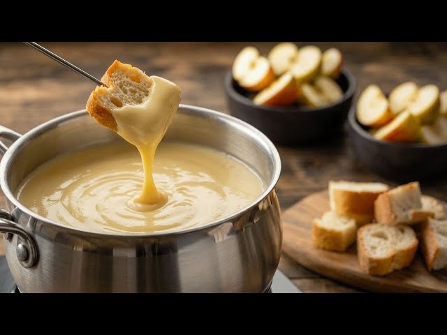 Classic Swiss Cheese Fondue Recipe - Easy & Creamy Homemade Fondue