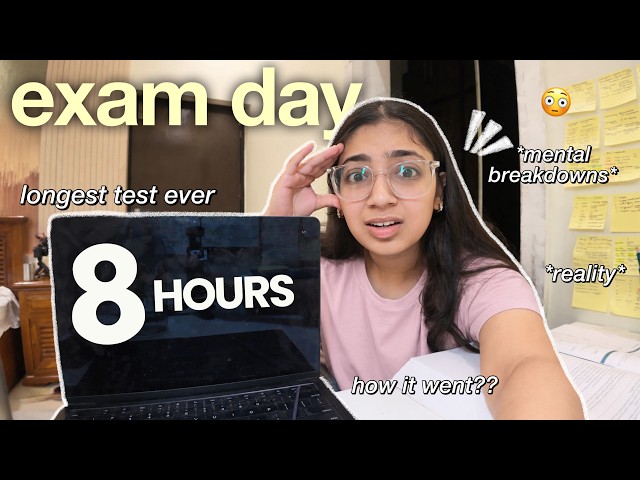 8 HOUR EXAM VLOG📝 (longest test ever)- mental breakdowns, how i prep, exam haul😭