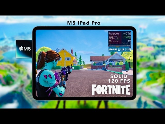 iPad Pro M5 Fortnite 120FPS Test - Can It Hold 120FPS?