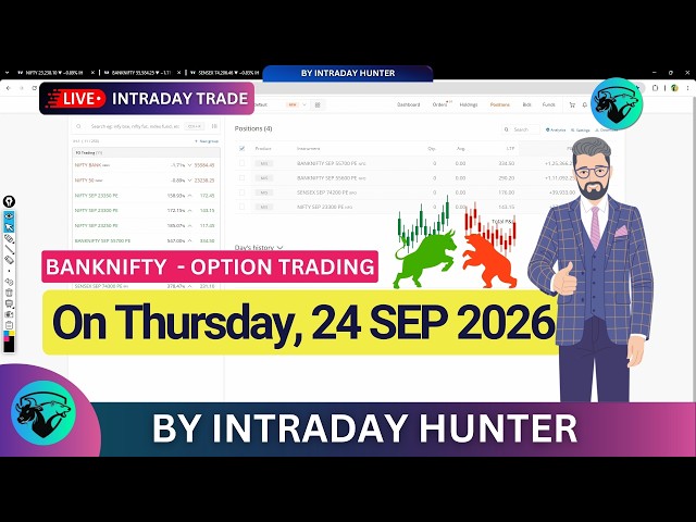 Live Bank Nifty Option Trading 📈 | Intraday Trading by Intraday Hunter