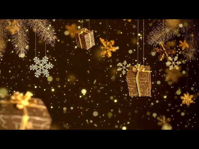 Golden Christmas Visuals - Xtmas Background Video (no sound) -  VJ Loop Free Stock Footage - 4k