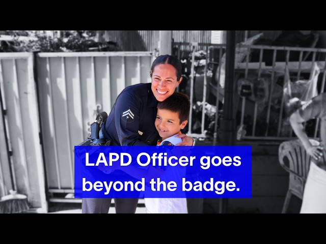 LAPD officer shows up for a family in need.