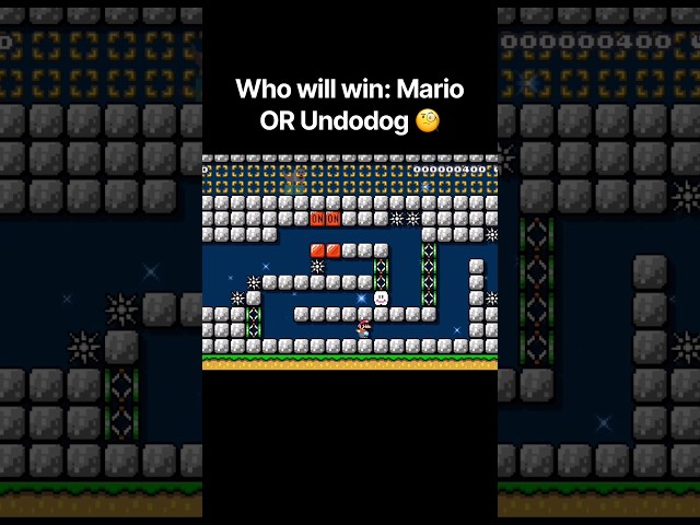 Mario Races Undodog In Mario Maker 2 #mario #shorts #memes