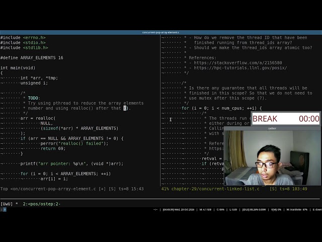 Live study: read along book "Operating Systems: Three Easy Pieces" (Part 225)