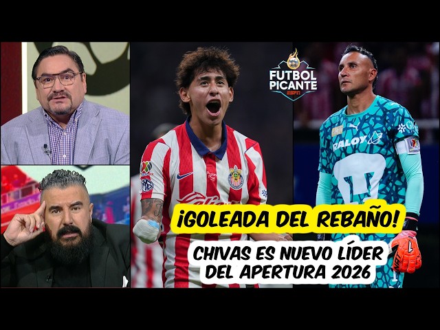 CHIVAS GOLEA A PUMAS y es NUEVO LÍDER del Apertura 2026 previo al AMÉRICA | Futbol Picante