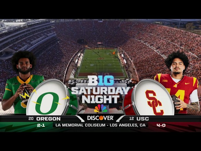 Big Ten Saturday Night on NBC intro | 20 Oregon @ 12 USC | 9/26/2026