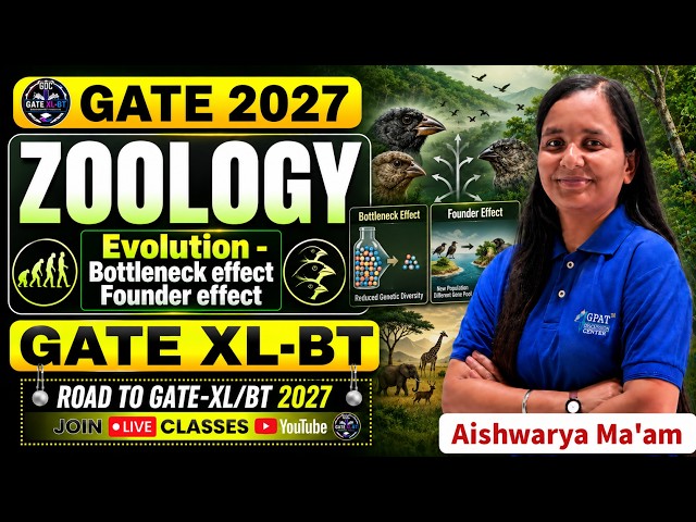 L - 8 | Zoology | GATE XL 2027 | Evolution - Bottleneck, Founder effect | #GATE2027 #LifeScience
