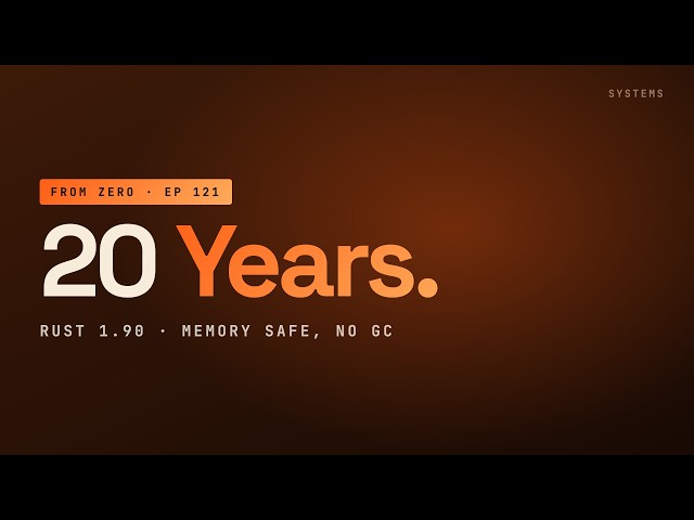 Rust 1.90 shipped. 20 years to memory safety without a garbage collector.