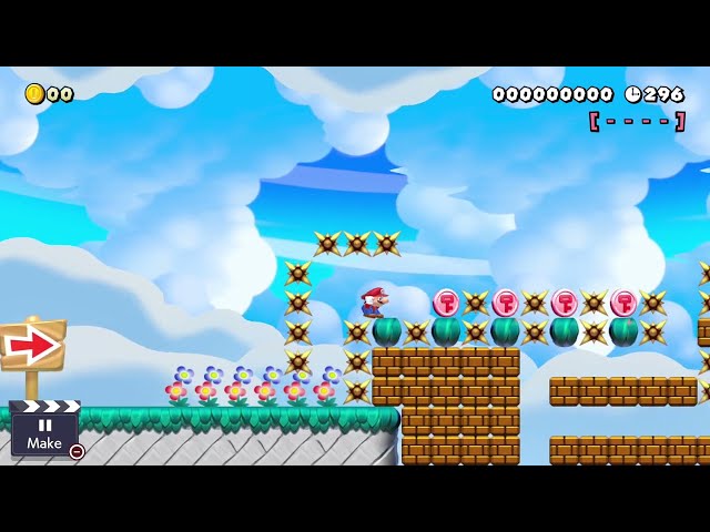 I made a TAS in SMM2 that has 6 pixel-perfect jumps and more
