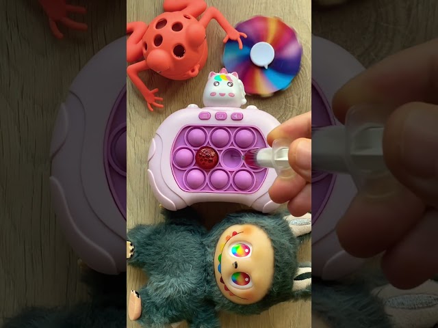 Labubu Popit Injection! 💩💩💩 #satisfying #squishy #labubu #popit #asmr #shorts