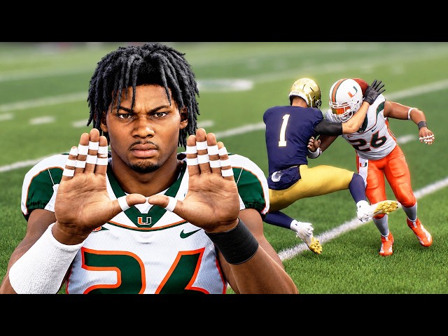 Sean Taylor has the Hardest Hit Sticks in College Football 27! (01' Miami RTG PC)