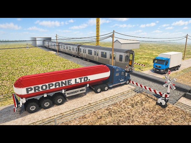 Train vs Trucks | Teardown Physics