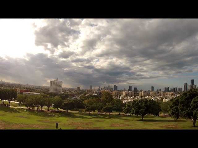 Tel Aviv Panoramic View From Edith Wolfson Park Time-Lapse HD Video