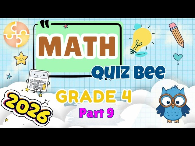 Grade 4 Math Quiz Bee | Can You Score 20/20? | Part 9