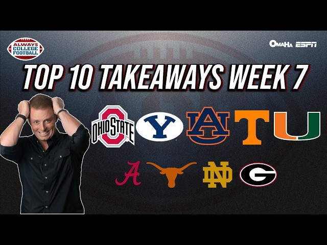 McElroy’s Top 10 takeaways from Week 7 | Always College Football