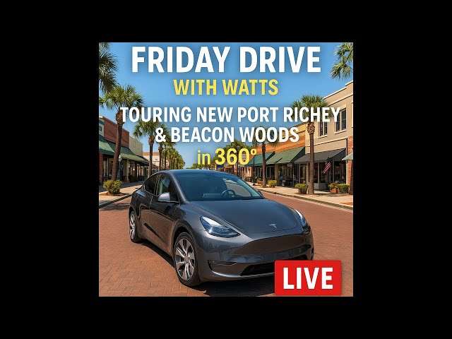 Friday Drive with Watts | Touring New Port Richey & Beacon Woods in 360° | Insta360 X5 LIVE