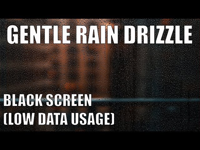 [4 HR] - GENTLE RAIN DRIZZLE SOUND for sleep or study (black screen) - [ASMR 360]