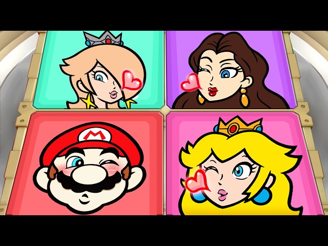 Super Mario Party Minigames - Mario Vs Daisy Vs Peach Vs Pompom