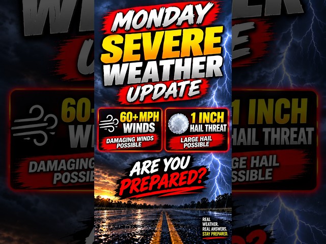 🚨 MONDAY STORMS COULD PACK A PUNCH!   #severeweather #weather #weatherchannel